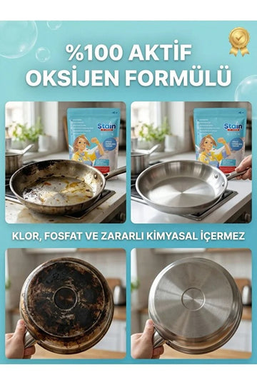 Stain İt Zero Çamaşır & Yüzey İçin Çok Amaçlı Aktif Oksijenli Toz Leke Çıkarıcı ve Beyazlatıcı - 800 gr