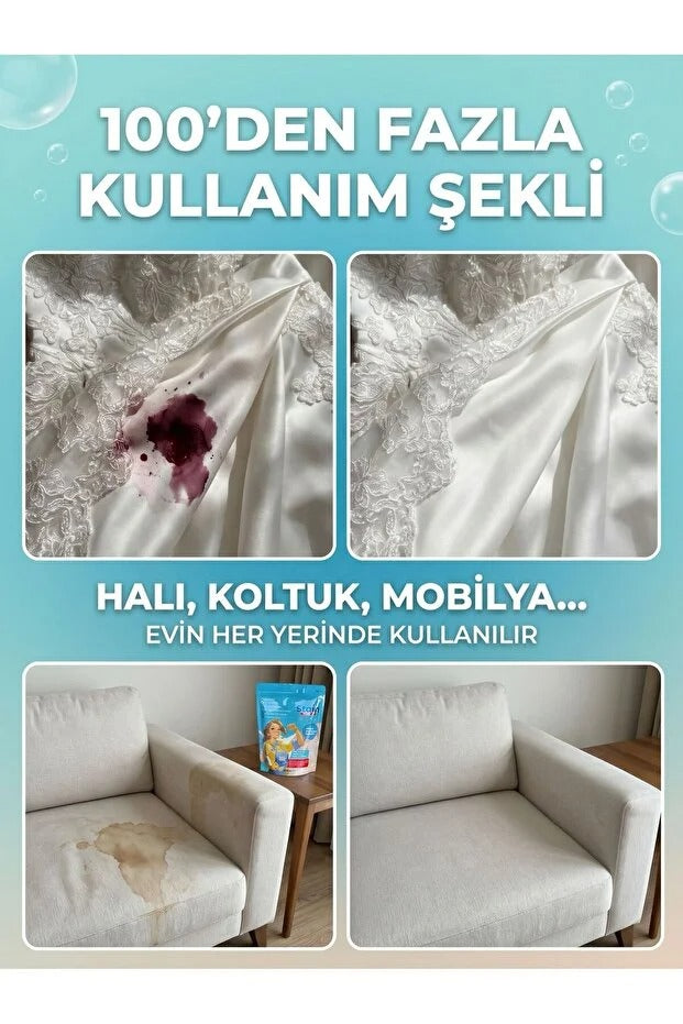 Stain İt Zero Çamaşır & Yüzey İçin Çok Amaçlı Aktif Oksijenli Toz Leke Çıkarıcı ve Beyazlatıcı - 800 gr