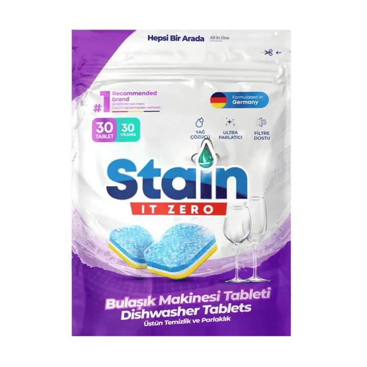 Stain İt Zero Hepsi Bir Arada Bulaşık Makinesi Tableti - 30 Yıkama