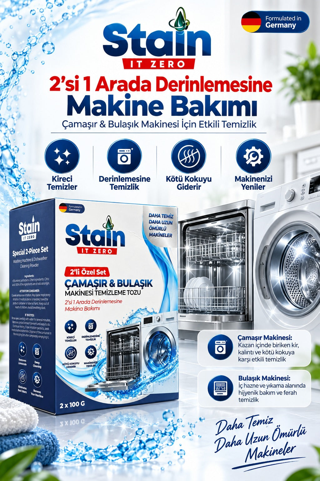 2'si 1 arada çamaşır ve bulaşık makinesi bakımı