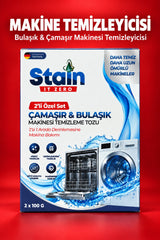 Stain It Zero Çamaşır ve Bulaşık Makinesi Temizleyici 2'li Set 2x100 g
