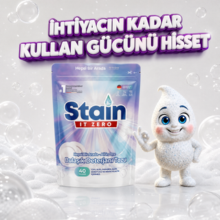 Stain It Zero Hepsi Bir Arada Toz Bulaşık Makinesi Deterjanı - 40 Yıkama